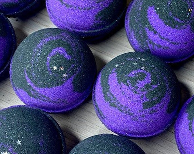 Celestial Bath Bomb | Large Handmade Bath Fizzy | Celestial Foaming Artisan Bath Bomb | Moisturizing Bath Soak | Aromatherapy Gift For Her