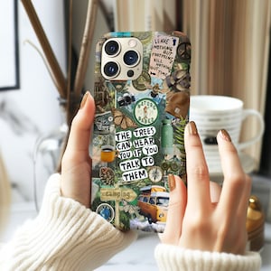 Granola Girl Collage Phone Case, Vintage Granola Aesthetic iPhone Cover Girl Scout Gift, iPhone 15 14 13 12 11 Pro Max 8 Plus X Phone Casing