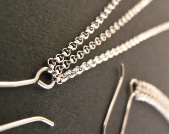 Sexy dangly sterling silver earrings - "Luxe"