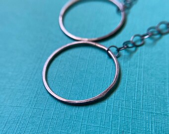 Fine/sterling silver modern earrings - "Orbit"