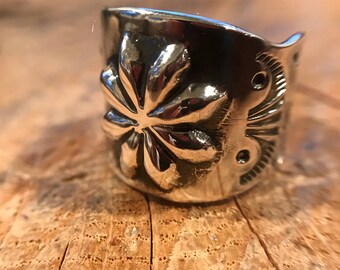 Sterling Silver Repoussé’ Ring - size 9