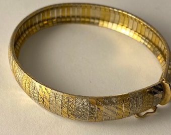 ESTATE - 10k Gold 7” 10mm wide Bracelet