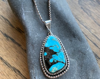 18" Sterling Silver Turquoise Pendant - Creative Mode