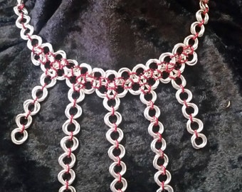 Cascading Chain Maille Necklace