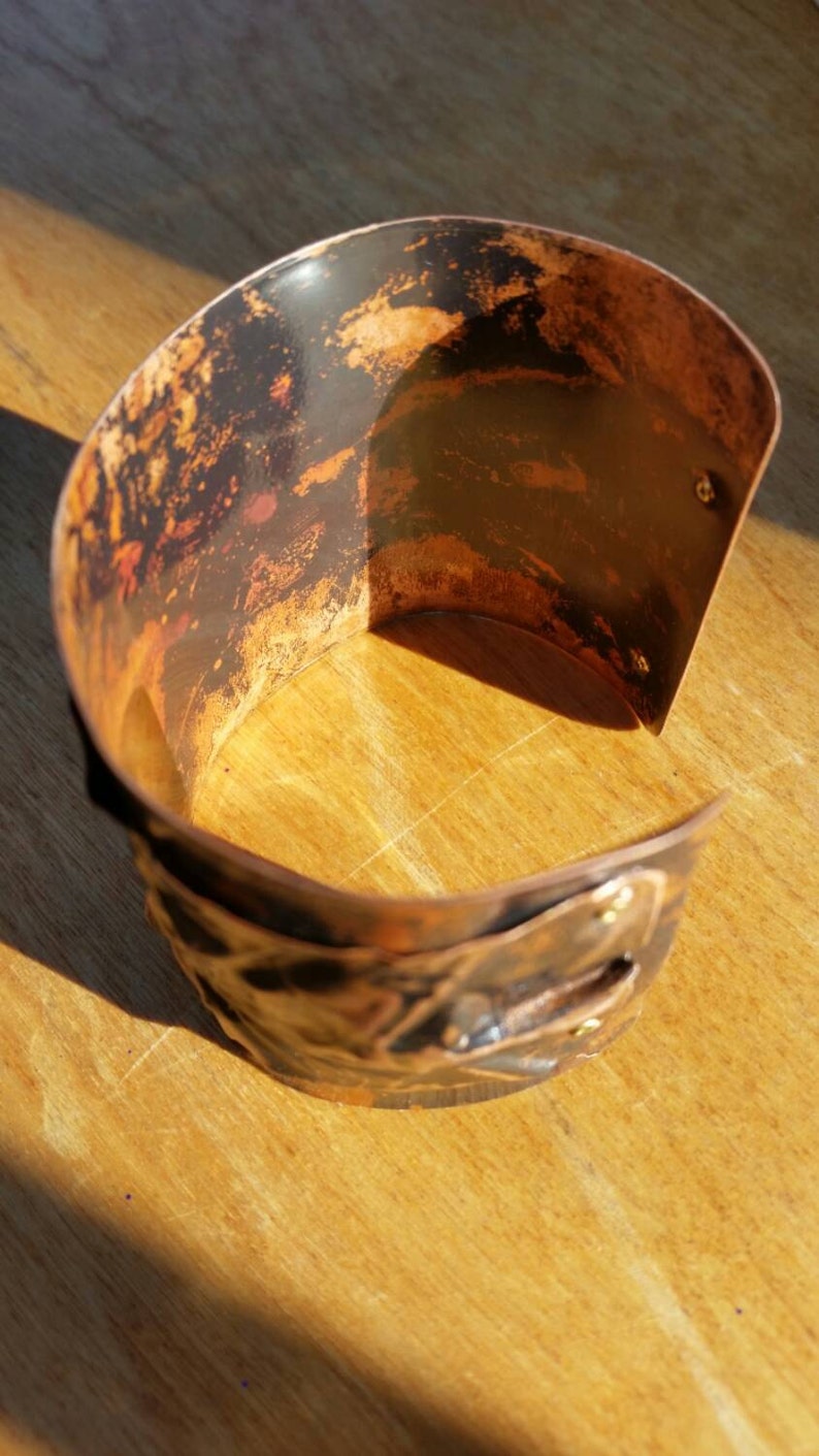 Lovely Textured Copper Cuff image 4