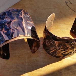 Lovely Textured Copper Cuff image 1