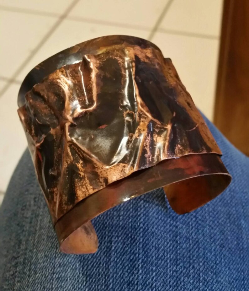 Lovely Textured Copper Cuff image 5