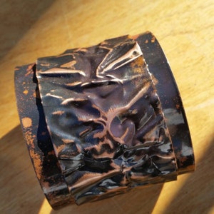 Lovely Textured Copper Cuff image 3