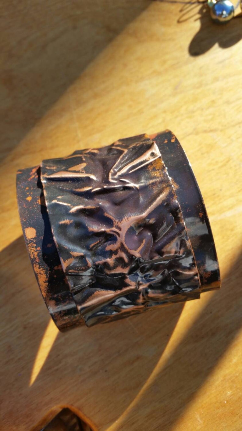 Lovely Textured Copper Cuff image 3