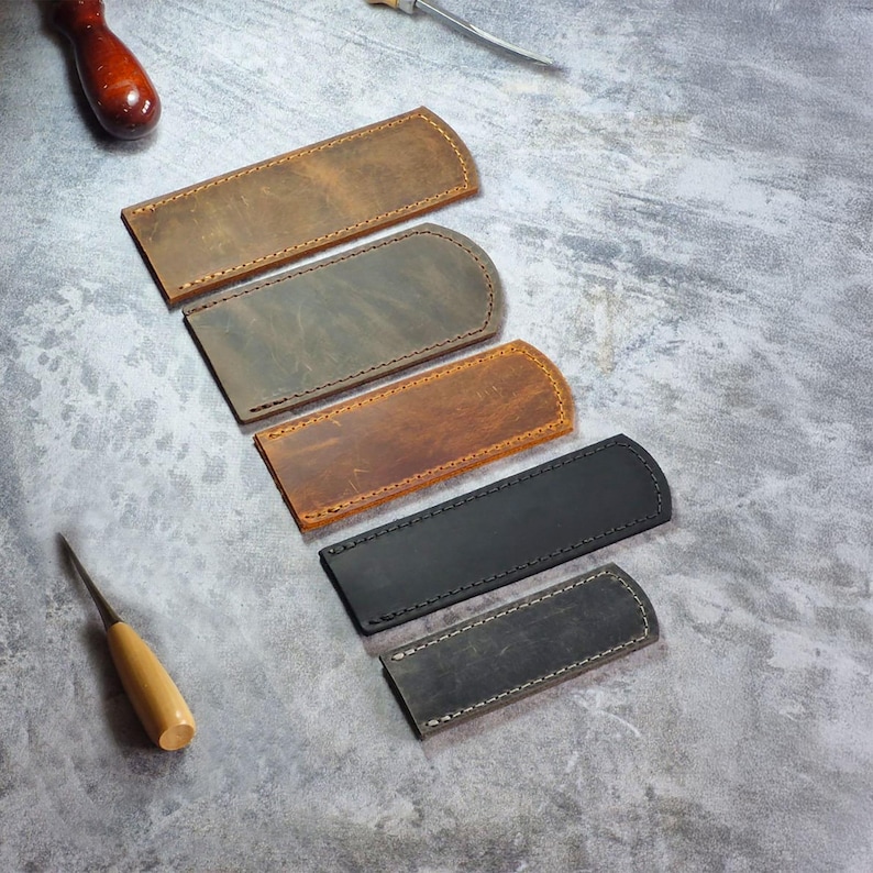 Personalized Leather Sheath – Handmade Custom Stamped Name , Tool Case ...