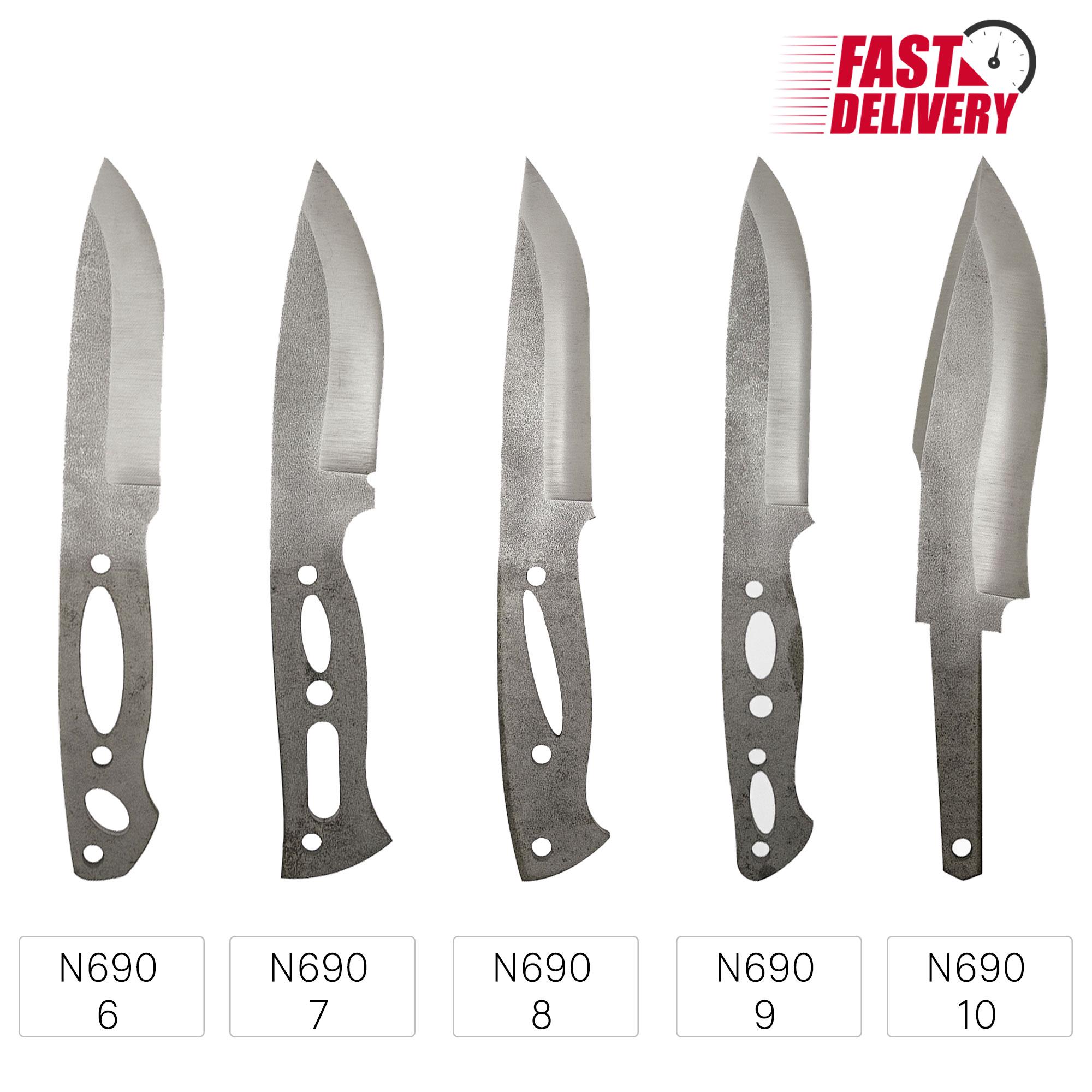 N690 Stainless Steel Knife Blade Blanks for Bushcraft, Hunting, Survival Knives