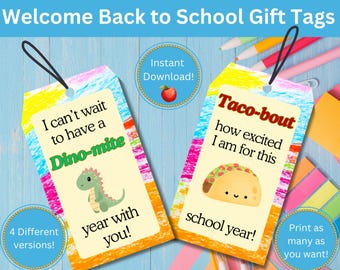 Welcome Back, Back to School, Bundle, Teacher Era, Student, Gift Tag, Classroom Gift Tag, Gift Tag for Students, PDF, Digital Download