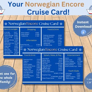 Cruise Line Deck Karten | Norwegische Zugabe | Fisch Verlängerung Geschenk | Cruise Fish Verlängerung | Digitaler Download | Kreuzfahrtschiff