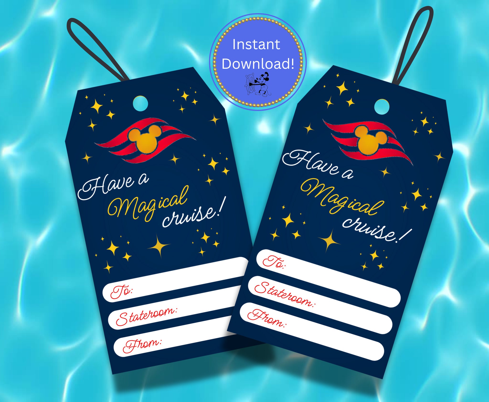Cruise Fish Extender, Pixie Dust Gift Tag, Digital Download, Have a Magical Cruise, Gift Tag, Cruise Ship, Magical