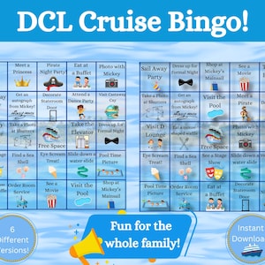 Cruise Bingo, Vacation Games, Kid Activity, Scavenger Hunt, Fish Extender Gift, Pixie Dust, Digital Download, Magical