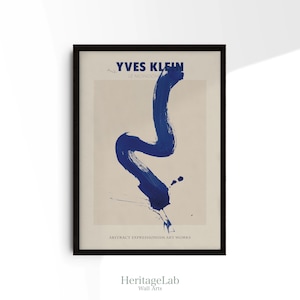 Yves Klein Art Print, International Klein Blue Poster, Abstract Minimalist Wall Decor, Modern Blue Artwork, Contemporary Art Gift #Y07