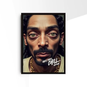 Snoop Dogg Funny Poster – Meme Cartoon Wall Art – Hip Hop Gift for Him – Rap Music Decor – Celebrity Room Print – 90s Rap Artwork #27