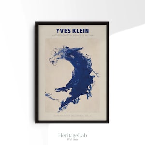 Yves Klein Art Print, International Klein Blue Poster, Abstract Modern Wall Decor, Minimalist Blue Artwork, Contemporary Art Gift #Y02