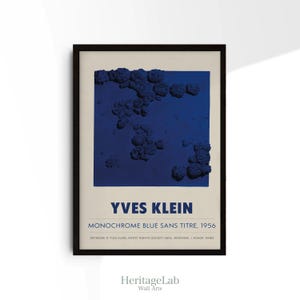 Yves Klein Art Print, International Klein Blue Poster, Abstract Surreal Wall Decor, Minimalist Blue Artwork, Modern Art Gift #Y05