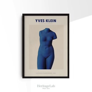 Yves Klein Art Print, International Klein Blue Poster, Abstract Minimalist Wall Decor, Modern Blue Artwork, Contemporary Art Gift #Y04