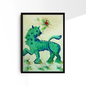 Salvador Dalì Leo Art Print, Surreal Zodiac Poster, Astrology Wall Decor, Unique Horoscope Gift for Leo Fans #D5