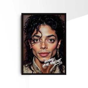 Michael Jackson Poster – Music Icon Wall Art – Song Lyric Print – Pop Star Decor – Celebrity Artwork  – Fan Room Poster #37