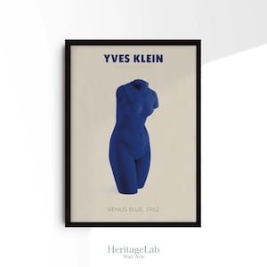 Yves Klein Art Print, International Klein Blue Poster, Abstract Modern Wall Decor, Minimalist Blue Artwork, Contemporary Art Gift #Y03