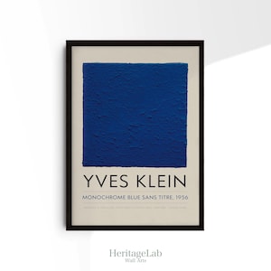 Yves Klein Art Print, International Klein Blue Poster, Abstract Modern Wall Decor, Minimalist Blue Artwork, Contemporary Art Gift #Y01