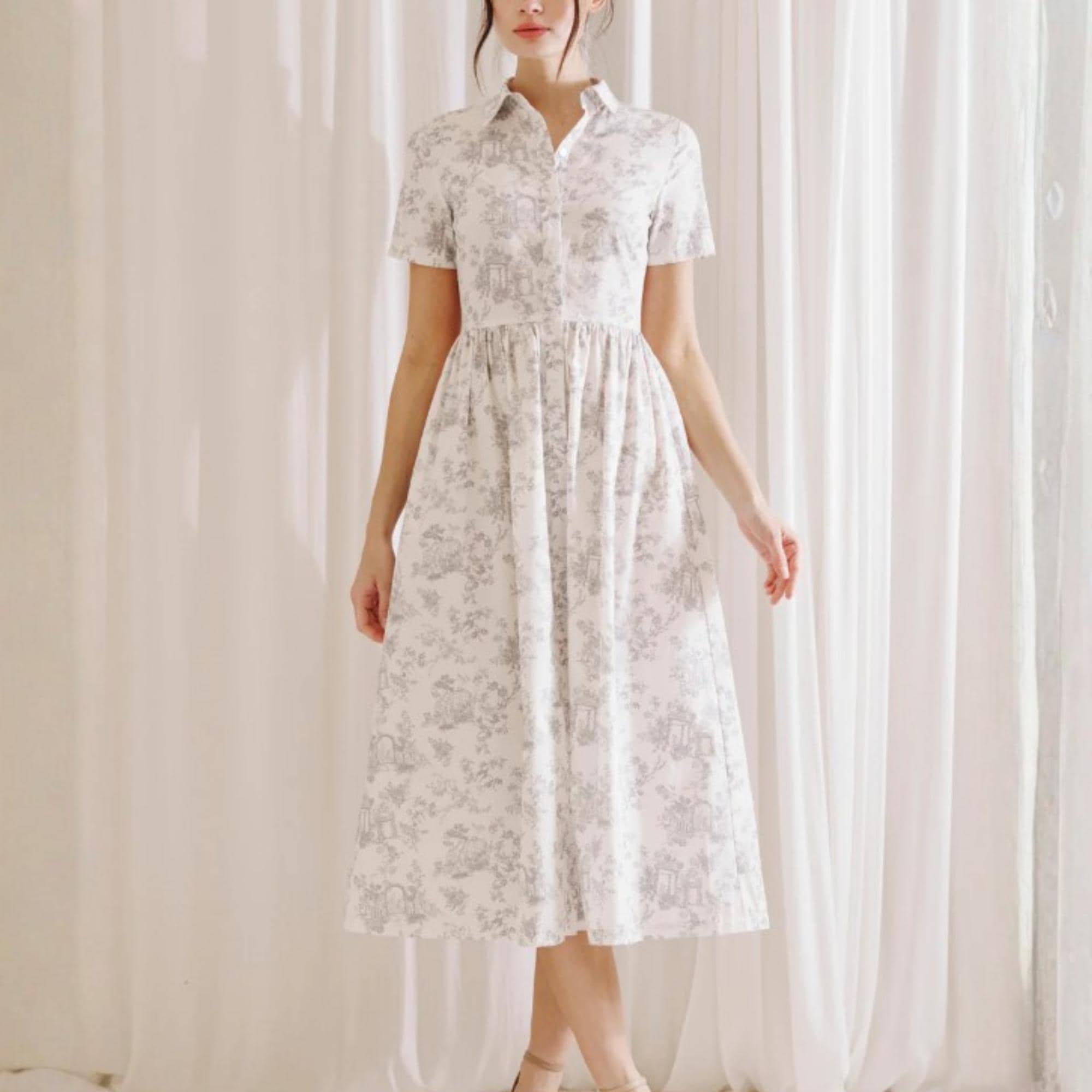 linen sleeveless dress midi Linen Sleeveless Belted Midi Dress With Buttons White / S