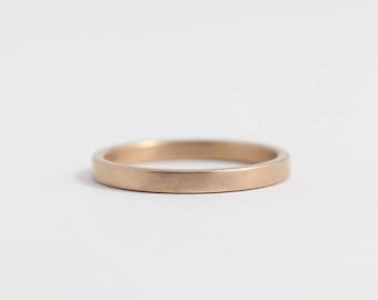 Dainty Rose Gold Wedding Ring Made From Eco-friendly Gold.  Men's or Women's Wedding Band