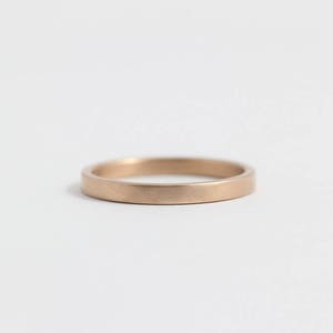 Dainty Rose Gold Wedding Ring Made From Eco-friendly Gold. Men's or Women's Wedding Band image 1