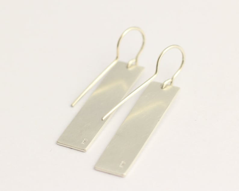 Drop Earrings in Sterling Silver with Power Poles image 4