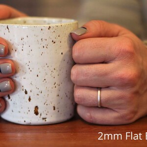 Dainty Rose Gold Wedding Ring Made From Eco-friendly Gold. Men's or Women's Wedding Band image 6