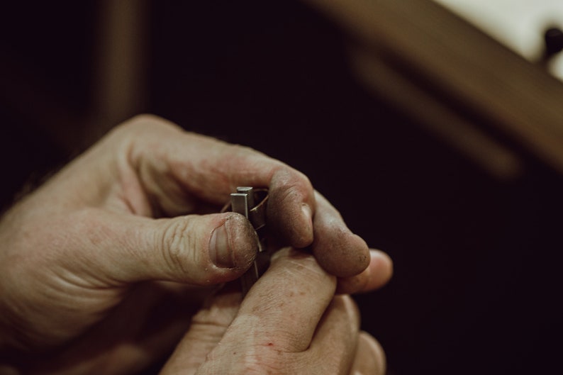 Dainty Rose Gold Wedding Ring Made From Eco-friendly Gold. Men's or Women's Wedding Band image 7