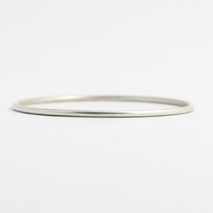 White Gold Bangle Bracelet. Luxury Gift for Her. Present for Bride or Bridesmaid.