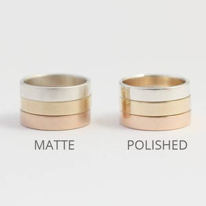 Dainty Rose Gold Wedding Ring Made From Eco-friendly Gold. Men's or Women's Wedding Band image 2