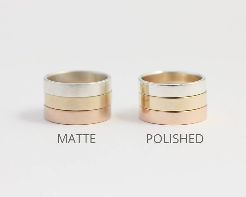 Dainty Rose Gold Wedding Ring Made From Eco-friendly Gold. Men's or Women's Wedding Band image 2