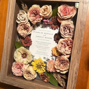 Conservazione del bouquet da sposa, scatola con ombra 3D, ricordi di nozze