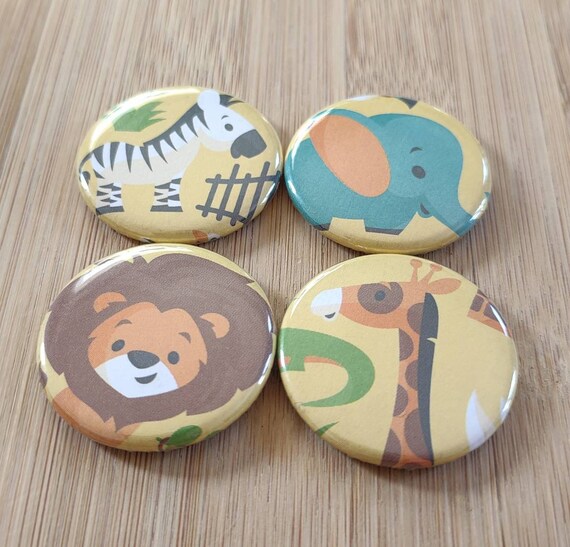 Zoo Animal Set of Four Refrigerator 1.25 Etsy