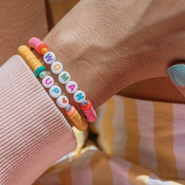 Woman Up Bracelet Set | Collage Playful Jewelry