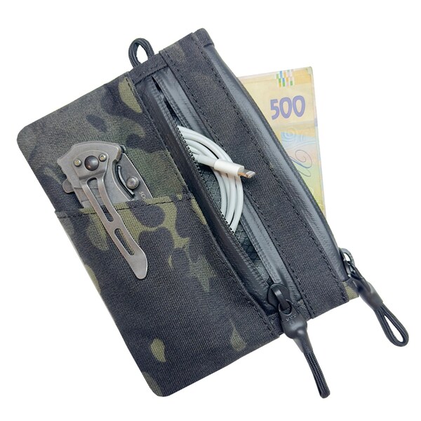 EDC Wallet tactical, Handmade Wallet Multicam, EDC pocket organizer, Zip Wallet XPac, Card Holder, Minimal Wallet, GEOM Will