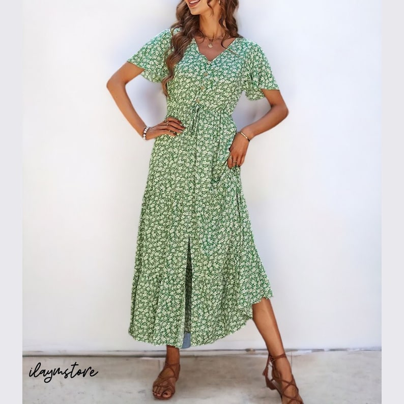 floral summer dress midi