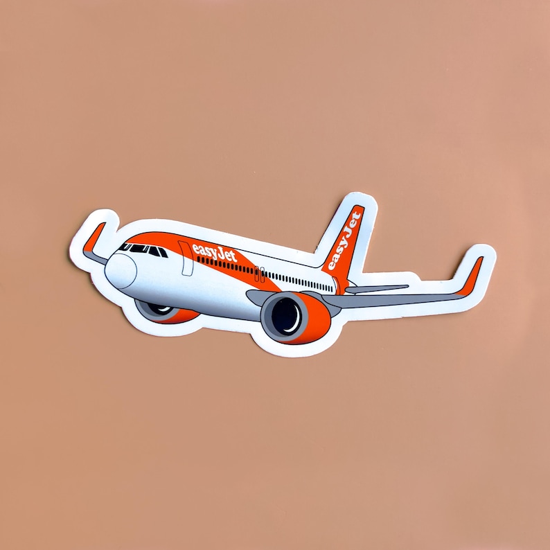 Easyjet Airbus A320 Neo Pudgy Airplane Sticker - Etsy UK