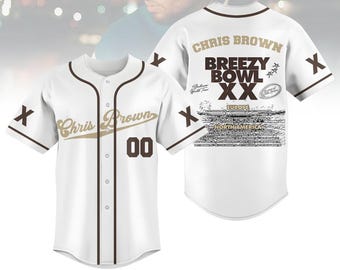 Personalized Chris Brown Tour Breezy Bowl XX Baseball Jersey Shirt, Chris Brown Concert 2025 Shirt, Chris Brown Jersey,Music Tour Shirt