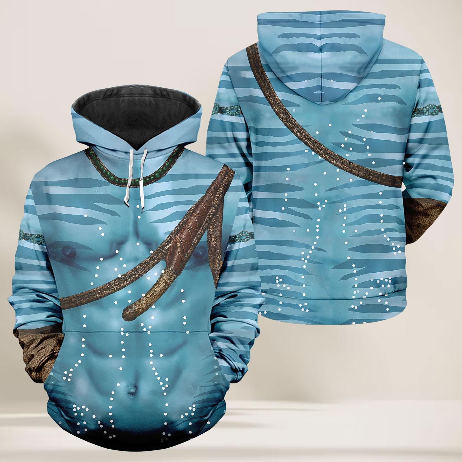 Discover Halloween Jake Costume 3D Hoodie, Alien Cosplay, The Way of Water Hoodie, Avatar Cosplay Hoodie, Halloween Costume