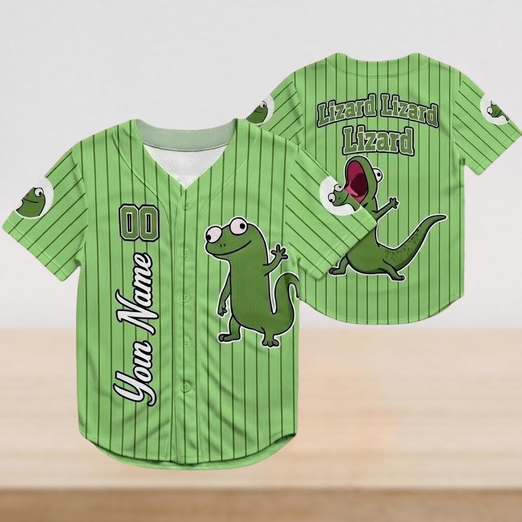 Discover Custom Tom the Lizard Hoppers 2026 Baseball Jersey, Personalized Pixar Hoppers Movie Baseball Shirt