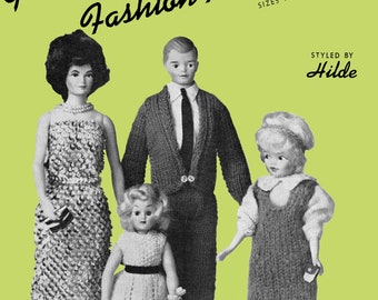 Hilde Volume 104 - garments to knit for fashion model dolls - 9 1/2 to 15 inches - PDF file