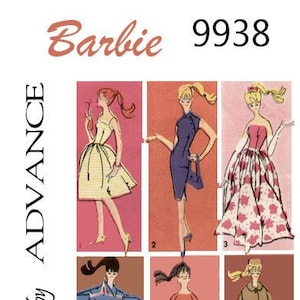 Vintage Barbie Doll Sewing Pattern Reproduced Hard Copy Pattern 9938 Etsy