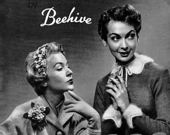 1950's - 60's Beehive 70 Hats and accessories to knit and crochet - PDF patterns