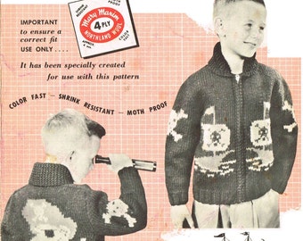 Mary Maxim 472 - The Pirate - for boys or girls knitting pattern - sizes 8,10 and 12 - PDF pattern